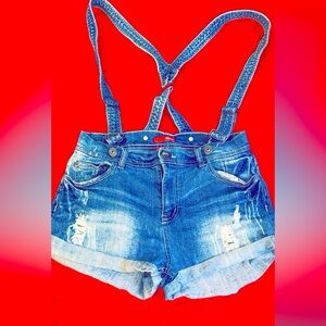 Jean shorts romper